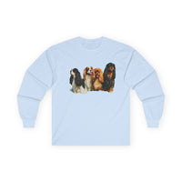 King Charles Spaniels 'Cavalier Club' Classic Cotton Long Sleeve Tee