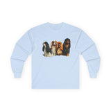 King Charles Spaniels 'Cavalier Club' Classic Cotton Long Sleeve Tee