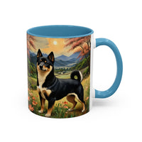 Shiba Inu - Black and Tan  --  Ceramic Accent Coffee Mug (11, 15oz)