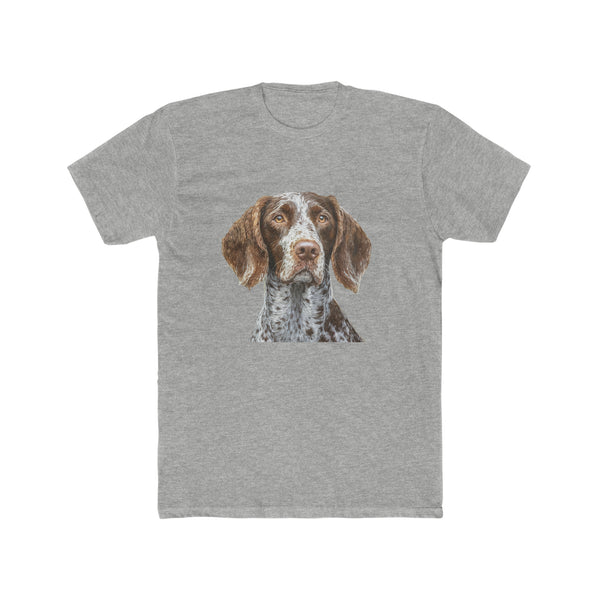 German Wirehaired Pointer Men's Fitted Cotton Crew Tee
