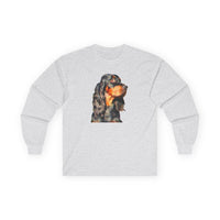 Gordon Setter "Angus"Unisex Cotton Long Sleeve Tee