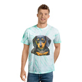 Dachshund 'Doxie 2' Unisex Cotton Tie-Dye Tee, Cyclone