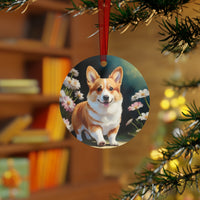 Welsh Corgy Puppy  - Christmas Tree Metal Ornaments