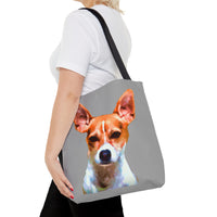 Chic Rat Terrier Polyester Tote Bag