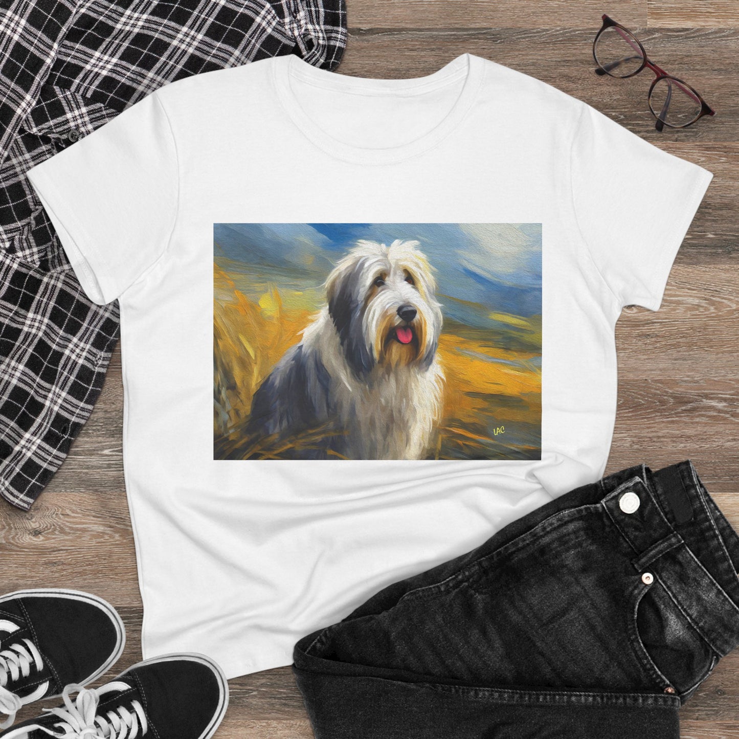 Old English Sheepdog Women's Midweight Cotton Tee