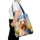 Silky Terrier Polyester Tote Bag (AOP)