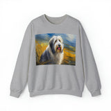 Elegant Old English Sheepdog 50/50 Crewneck Sweatshirt