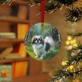 Japanese Chin Christmas Tree  Metal Ornaments