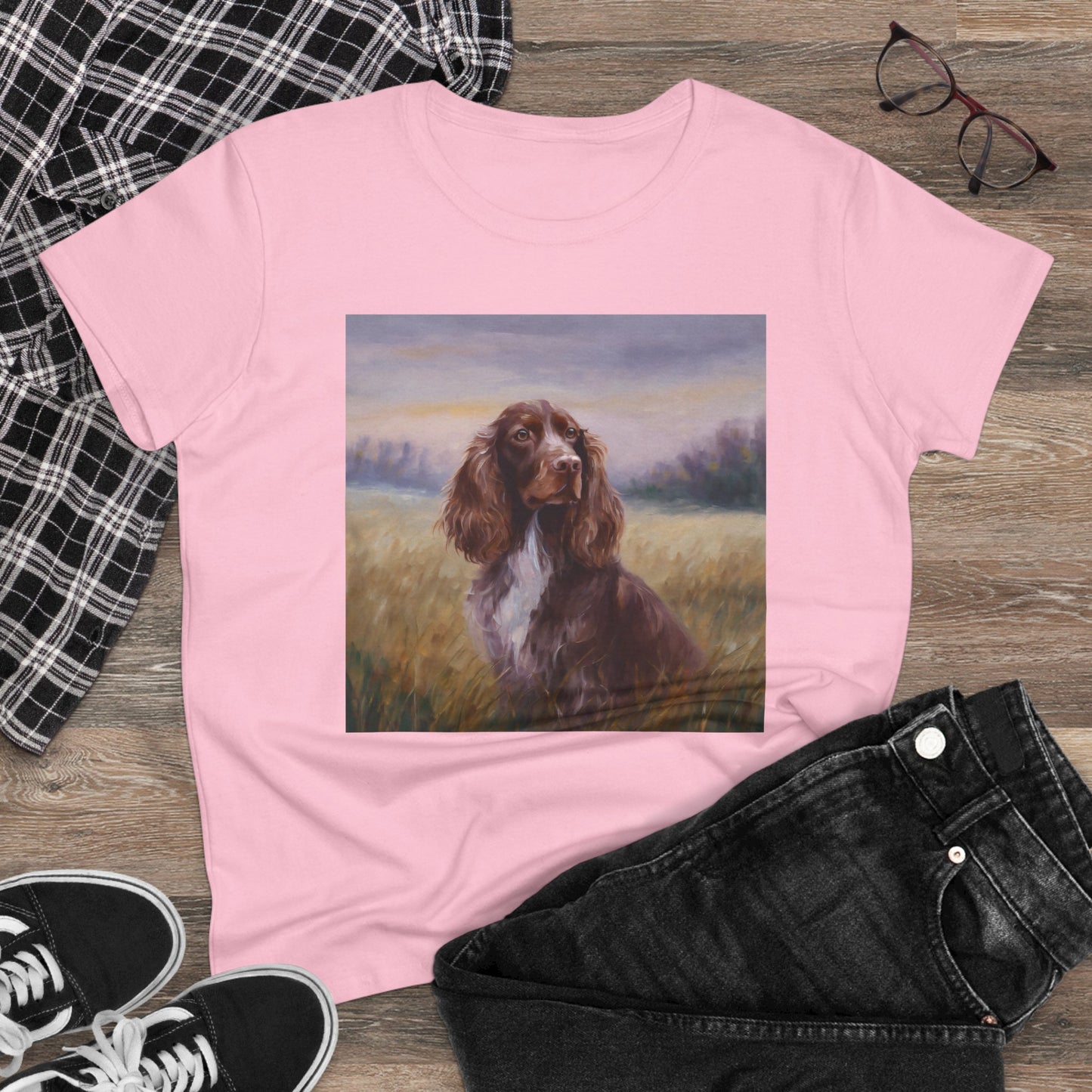 Field Spaniel Women's Midweight Cotton Tee