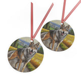 Czechoslovakian Vlcak 'Wolfdog' Metal Ornaments