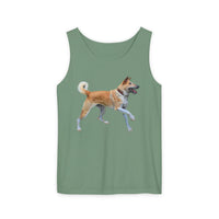 Korean Jindo Unisex Relaxed Fit Garment-Dyed Tank Top