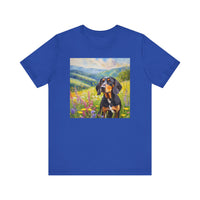 Black & Tan Coonhound Unisex Jersey Short Sleeve Tee