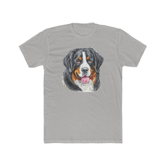 Bernese Mountain Dog #2 Men's Fitted Cotton Crew Tee