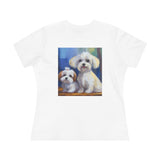 Maltese Puppies Women's Relaxed Fit Cotton Tee