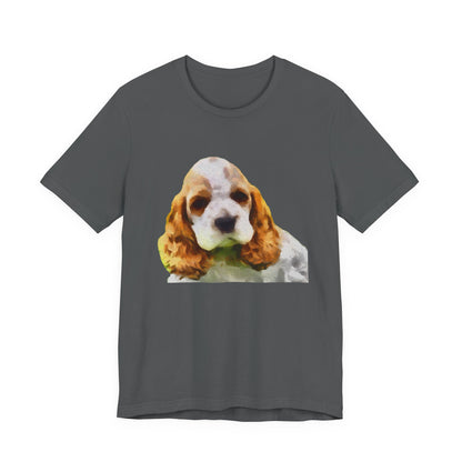 Cocker Spaniel 'Hogan' Unisex Jersey Short Sleeve Tee by DoggyLips ™