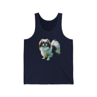 Japanese Chin Artistic Painting Unisex Jersey Tank