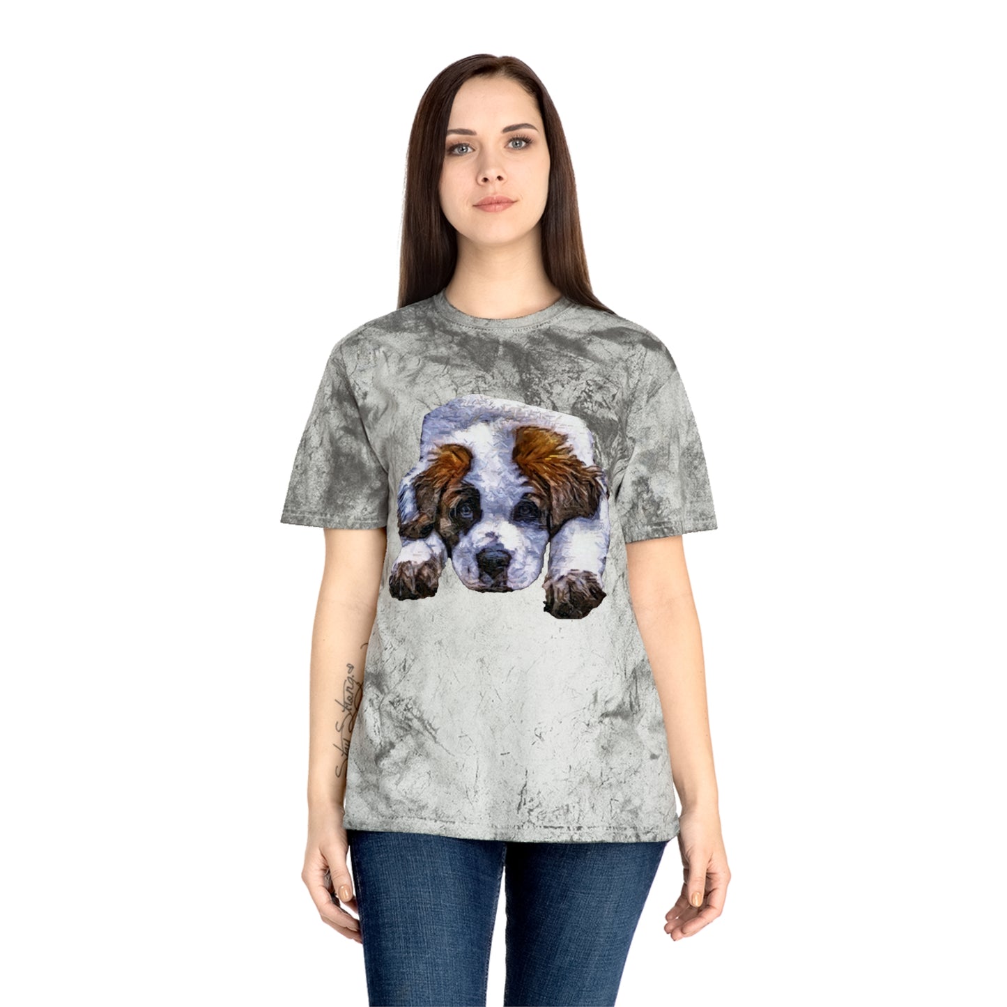 Saint Bernard 'Sontuc' Unisex Cotton Color Blast T-Shirt