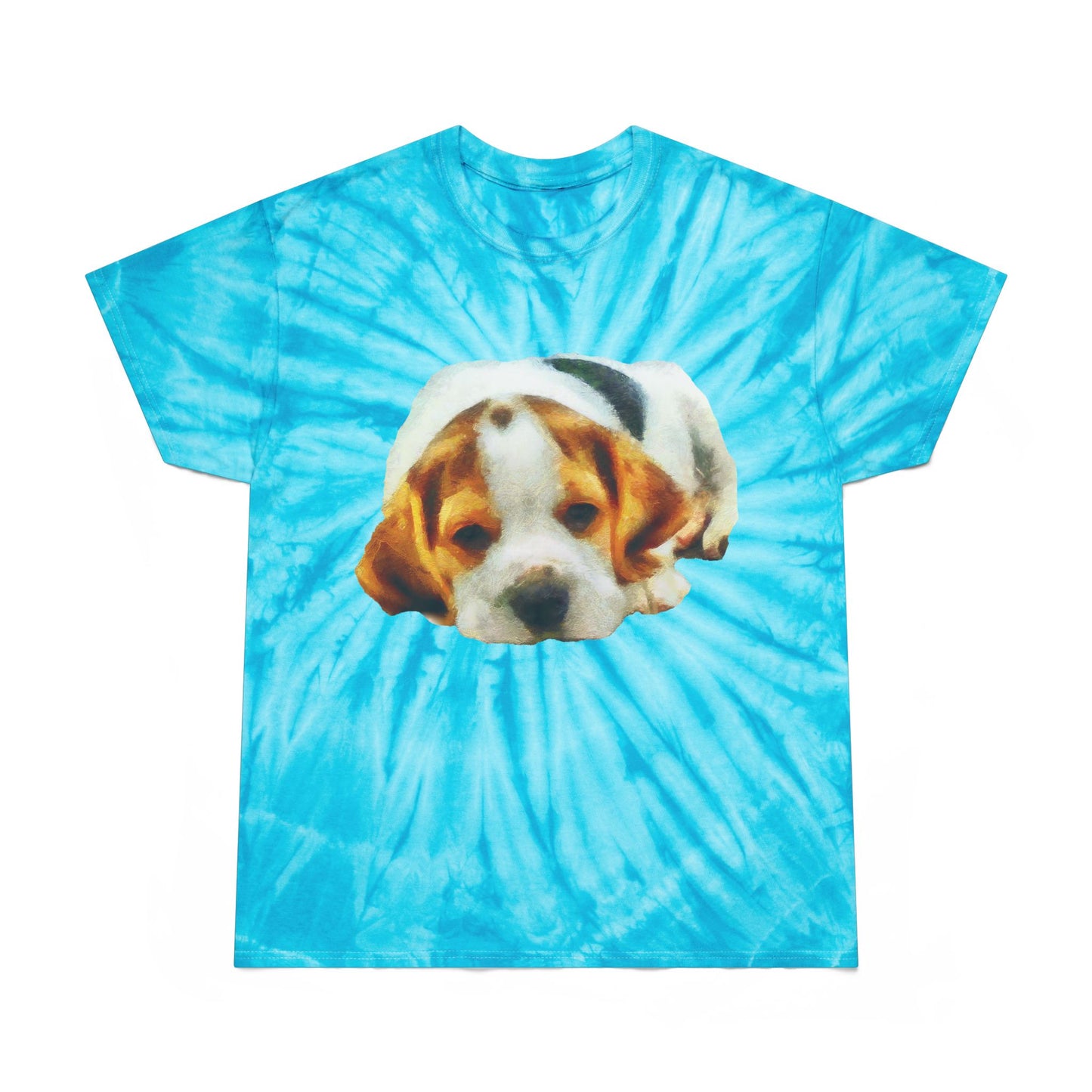 English Foxhound 'Sasha' Unisex Cotton Tie-Dye Tee, Cyclone