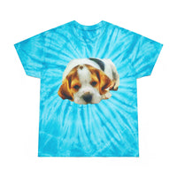 English Foxhound 'Sasha' Unisex Cotton Tie-Dye Tee, Cyclone