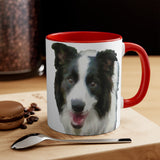Border Collie Charm: Ceramic Accent Coffee Mug, 11oz
