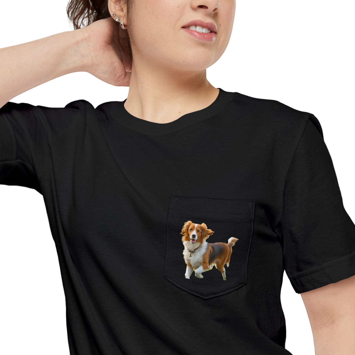 Kooikerhondje Adventure Pocket Tee for All-Day Fun