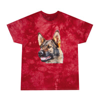 German Shepherd 'Hans' Unisex Tie-Dye Tee, Crystal