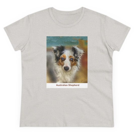 Australian Shepherd 'Zack' Women's Midweight Cotton Tee