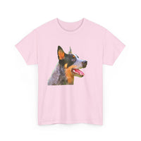 Blue Heeler - Australian Cattle Dog 'Percy' Unisex Heavy Cotton Tee