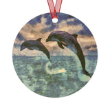 Dolphins - Christmas Tree Metal Ornaments