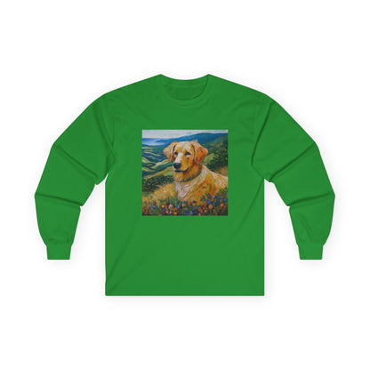Golden Retriever #3 Unisex Cotton Long Sleeve Tee