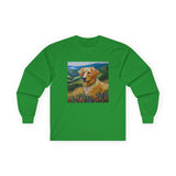 Golden Retriever #3 Unisex Cotton Long Sleeve Tee