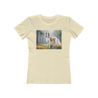 Borzoi 'Russian Wolfhound' Women's Slim Fitted Ringspun Cotton Tee
