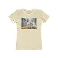 Borzoi 'Russian Wolfhound' Women's Slim Fitted Ringspun Cotton Tee