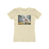 Borzoi 'Russian Wolfhound' Women's Slim Fitted Ringspun Cotton Tee