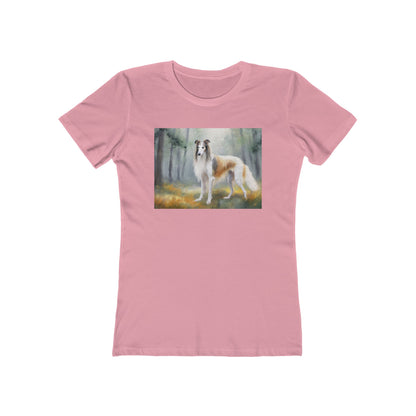 Borzoi 'Russian Wolfhound' Women's Slim Fitted Ringspun Cotton Tee