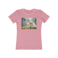 Borzoi 'Russian Wolfhound' Women's Slim Fitted Ringspun Cotton Tee
