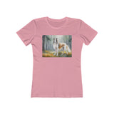 Borzoi 'Russian Wolfhound' Women's Slim Fitted Ringspun Cotton Tee