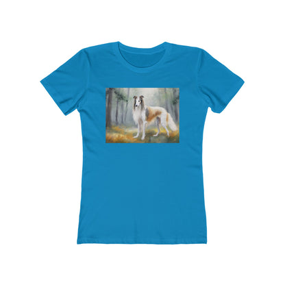Borzoi 'Russian Wolfhound' Women's Slim Fitted Ringspun Cotton Tee