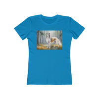 Borzoi 'Russian Wolfhound' Women's Slim Fitted Ringspun Cotton Tee