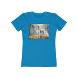 Borzoi 'Russian Wolfhound' Women's Slim Fitted Ringspun Cotton Tee
