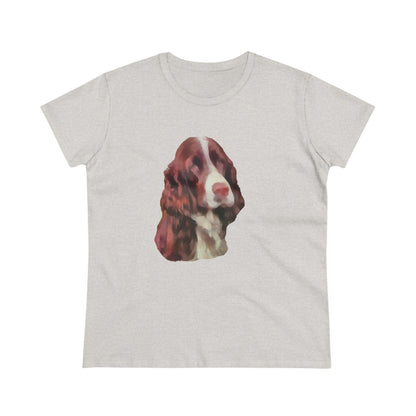 Elegant English Springer Spaniel Women's Midweight Cotton Tee