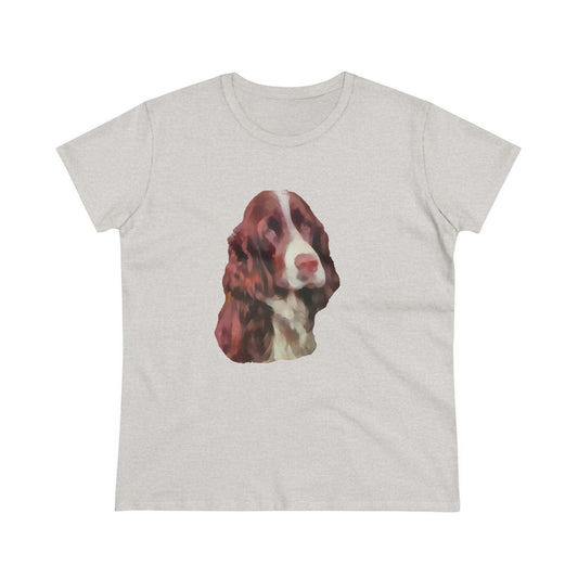 Elegant English Springer Spaniel Women's Midweight Cotton Tee