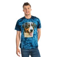 Appenzeller Sennenhund Unisex Cotton Tie-Dye Tee, Crystal Delight