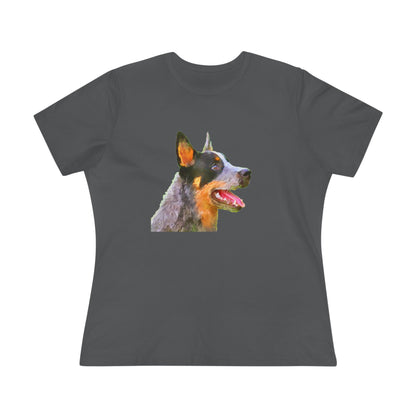 Blue Heeler - Australian Cattle Dog 'Percy' Women's Relaxed Fit Cotton Tee