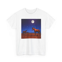 Horses in the Moonlight - Unisex Heavy Cotton Tee