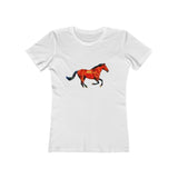 Horse 'Old Red' Women's Slim Fit Ringspun Cotton T-Shirt