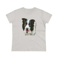 "Archie the Border Collie" Women's Midweight Cotton Tee