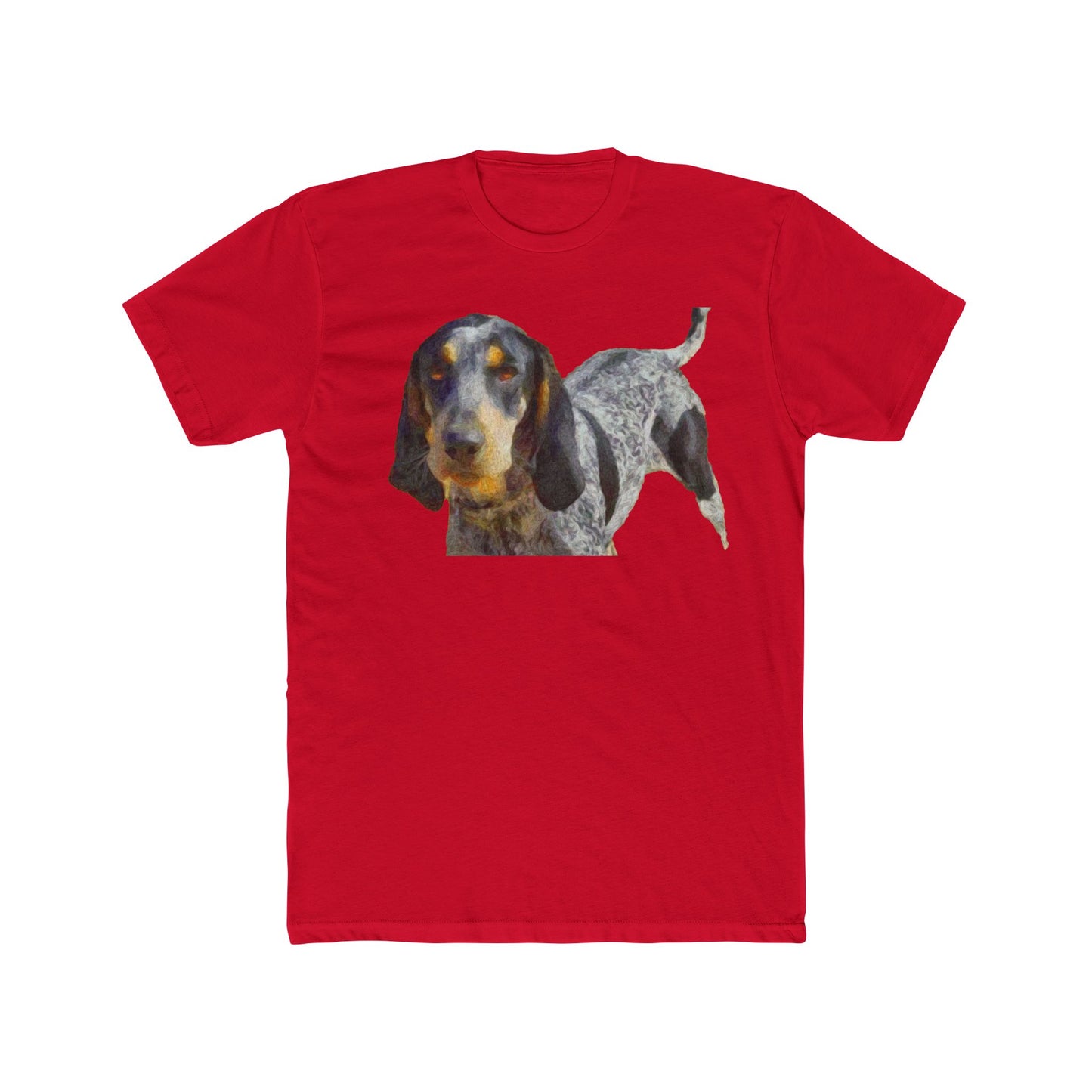 Bluetick Coonhound Men's Fitted Cotton Crew Tee
