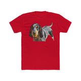 Bluetick Coonhound Men's Fitted Cotton Crew Tee