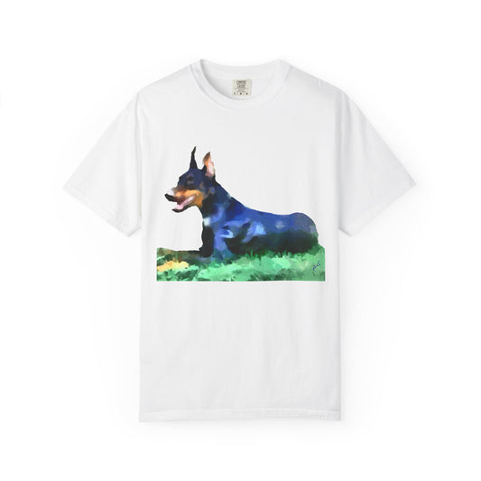 Doberman Pinscher 'Lina' Unisex Relaxed Fit Garment-Dyed T-shirt